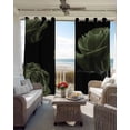 thumbnail image 4 of Sage Green Rose Blackout Curtains, Light Blocking Print Window Curtains, Vintage Abstract Garden Flower Floral Black Thermal Insulated Window Drapes for Living Room 2 Panels, 55"W x 39"L, 4 of 9