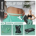 thumbnail image 2 of SAKAE Aerobics Step Platform Set with Weighted Vest & Measuring Tape, Adjustable Height 2 Level Risers Workout Step Trainer with Non-Slip Surface, Step Platform for Home Exercise, Green, 2 of 9