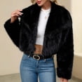 thumbnail image 5 of Womens Winter Coats 2026 Trendy Furry Faux Fur Long Sleeve Jackets Open Front Lapel Warm Fall Outwear with Pockets, 5 of 7