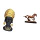 thumbnail image 5 of Estatua de mujer africana, figura de caballo, escultura de resina, adorno de animal coleccionable con detalles realistas, ideal para regalar, para la, 5 of 8
