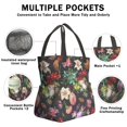 thumbnail image 3 of Pioneer Flower Floral Print Pattern Drawstring Lunch Bag Women - Drawstring Lunch Bag Insulated for Work Office - Stain-Resistant Large Lunchbags for Women with Multi-Pockets, 3 of 6