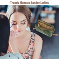 thumbnail image 6 of Unique Bargains Portable Cosmetic Bag Travel Makeup Bag Storage Bag Waterproof Nylon 1 Pcs Green Beige, 6 of 7