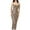 Beige, variant on IROINNID Women's Sheath Dress Casual Sleeveless Sling Square Neck Jag Dress Solid Color Elastic Waist Dress