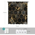 thumbnail image 5 of Luxury Black Marble Shower Curtain Abstract Gold Leaves Geometric Bathroom Shower Curtain Fabric Bathroom Decorative Bath Curtian, 5 of 6