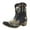 Black, variant on XZNGL Women Fashion Embroidered Cowboy Riding Boots Casual Warm Middle Heels Middle Tube Short Boots Shoes