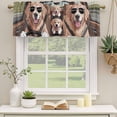 thumbnail image 3 of 2 Pack Valances for Windows, Funny Dog Printed Window Valances for Living Room/Bedroom/Bathroom, Cartoon Diving Dog Cute Light Filtering Kitchen Curtain Valance Window Treatment 60"W x18" L, 3 of 9