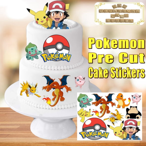 Pokemon Pre Cut Edible Cake Stickers