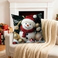 thumbnail image 6 of Qwtwty Room Decor Christmas Pillow Cover Holiday Decoration Sofa Decoration Linen Pillow Home Sofa Holiday Decoration Pillow Cover 45x45cm, 6 of 6