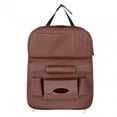 thumbnail image 2 of Organizador de asiento trasero con soporte para tableta, bolsillos de almacenamiento Organizador de almacenamiento de cuero PU con Café Sunnimix Organizador del asiento trasero del coche, 2 of 8