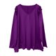 thumbnail image 3 of Xuyuer Summer Versatile Hollow-Out Long Sleeve Tee - Women's Solid Color V-Neck Casual Top, Breathable and Comfortable for Daily Outings, Friend Gatherings, and Easy Affordable Fashion Style, 3 of 7
