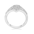 thumbnail image 3 of 1/2ct Pear Shape Pave Halo Split Diamond Engagement Jewelry 10k White Gold Ring, 3 of 4