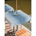 thumbnail image 2 of Outdoor Tablecloths with Umbrella Hole & Zipper, Blue Grey Ombre 60x60 Inch Square Tablecloths, Farmhouse Gradient Minimalist Waterproof Table Cloth, Patio/Pool/Picnic Table Covers, 2 of 8