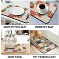 thumbnail image 2 of Coffee Bar Mat Accessories for Countertop Absorbent Hide Stain Rubber Backed Dish Drying Mats for Kitchen Counter Draining Pad Decor Gift Fit Under Coffee Maker Coffee Pot Espresso Machine (24x16in), 2 of 6