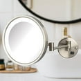 thumbnail image 7 of Jerdon Lighted Makeup Mirror - Hard Wired Wall Mount Magnifying Mirror with LED Lights - Brushed Nickel Finish - 9.5-Inch Diameter - Model HL1016NLD, 7 of 7