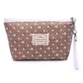 thumbnail image 1 of Bolsa de almacenamiento para cosméticos de viaje, cartera, bolsillo, bolsas de maquillaje con cremallera para mujer (marrón), 1 unidad, 1 of 2