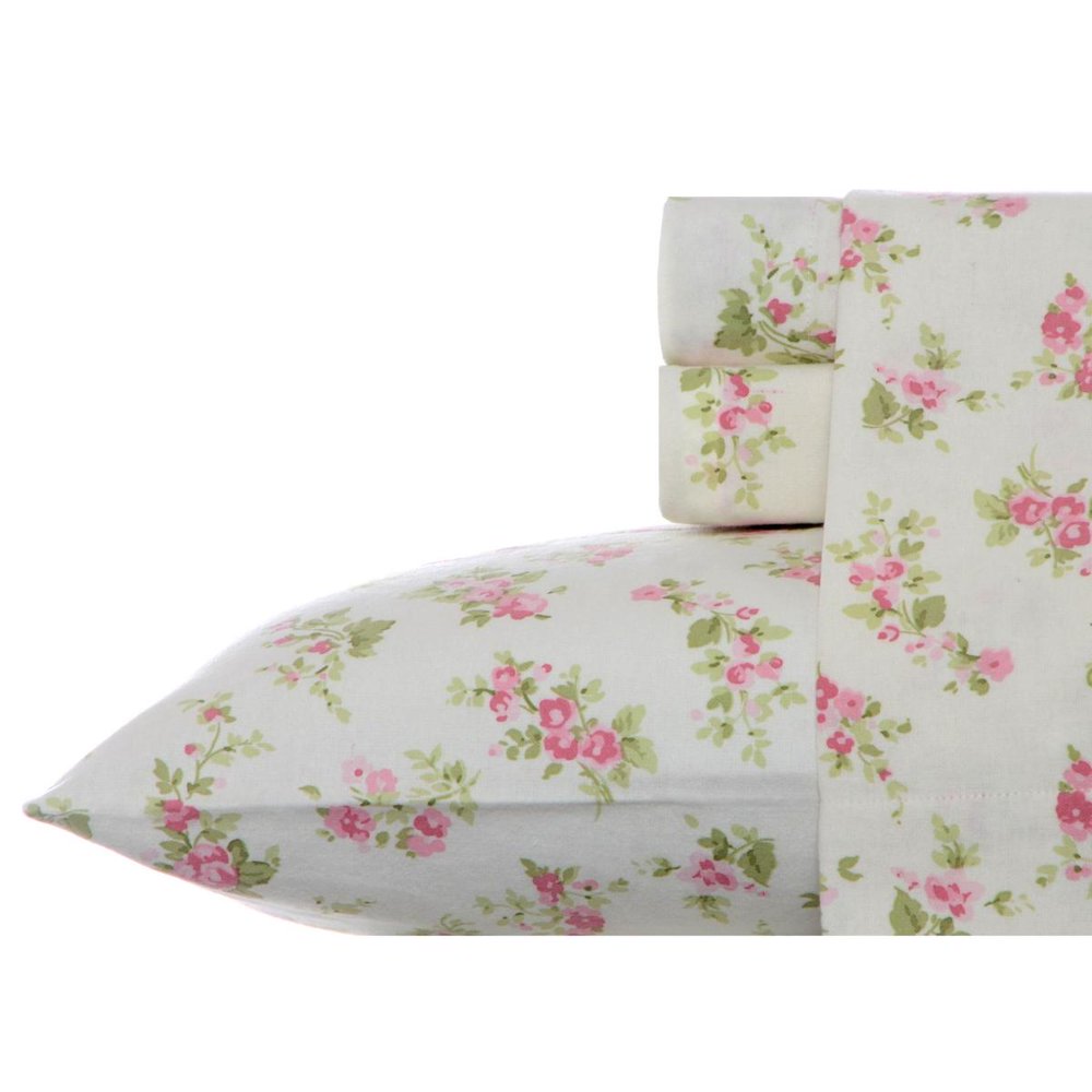 Laura Ashley Audrey 4PC Flannel Sheet Set
