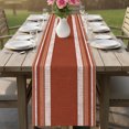 thumbnail image 6 of Table Runners 90 Inches Long Dress Scarves, Vintage Rust Red Striped Farmhouse Coffee/Dining/Kitchen Table Decor Table Runner for Living Room, Farmhouse Modern Stripes Boho 13x90 Inch, 6 of 9