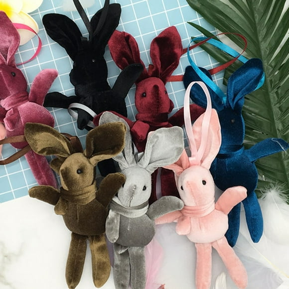 Kcavykas Mother's Day Gifts, Home DecorationPlush Pendant Rabbit Doll Valentine's Day Pendant Flower Decoration Gift 5PC