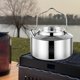 thumbnail image 1 of Hervidor de agua para acampar Hervidor de té Cocina Anti escaldado Mango 1.5L Jardín Utensilios de cocina Tetera Cafetera Caldera de agua para mochila Mango de acero shamjiam Hervidor de agua al aire libre, 1 of 8