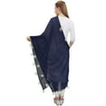 thumbnail image 3 of Phagun Women's Designer Chiffon Dupatta Indian Long Stole Tassel Scarfs- Blue, 3 of 5