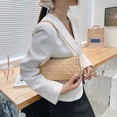 thumbnail image 4 of Bolso de hombro para axilas de PU con relieve geométrico retro para mujer (caqui) Likrtyny Para estrenar, 4 of 9