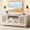 White, variant on GAOMON TV Stand with Rattan Accents, Entertainment Center for TVs up to 70 Inches, Modern Media Console with Storage, Drawers, and Adjustable Shelves for Living Room or Bedroom, Brown