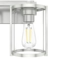 thumbnail image 4 of Hunter - Astwood 2-light Brushed Nickel, Medium Size Vanity Light, Dimmable, Caged Style, for Bedrooms, Dining, Living Rooms - 48002, 4 of 8