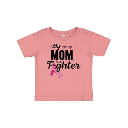 

Inktastic Breast Cancer Awareness My Mom is a Fighter Gift Baby Boy or Baby Girl T-Shirt
