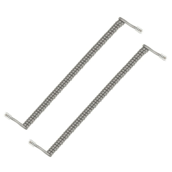 Uxcell 2 Pack Phone Cord for Landline, 5.9 Feet(Coiled 0.98 Feet) RJ9/RJ10 4P4C Landline Handset Cord Universal Telephone Phone Cable for Telephone Handset Accessory, Transparent