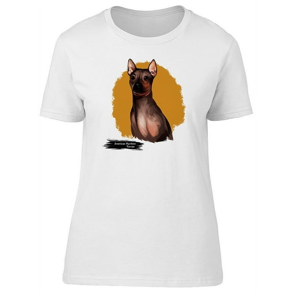 American Hairless Terrier Dog T-Shirt Women -Image by Shutterstock, Female Medium