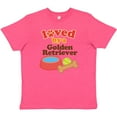 thumbnail image 3 of Inktastic Golden Retriever Loved By A (Dog Breed) Youth T-Shirt, 3 of 5
