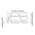 thumbnail image 3 of Binwennn Heat Imitation Porcelain Compartment Fast Food Trays Specifically Designed For School And Unit Canteens Commercial Grade Tableware round Kitchen Tables Set Plate Mat Set Christmas Dinning, 3 of 4