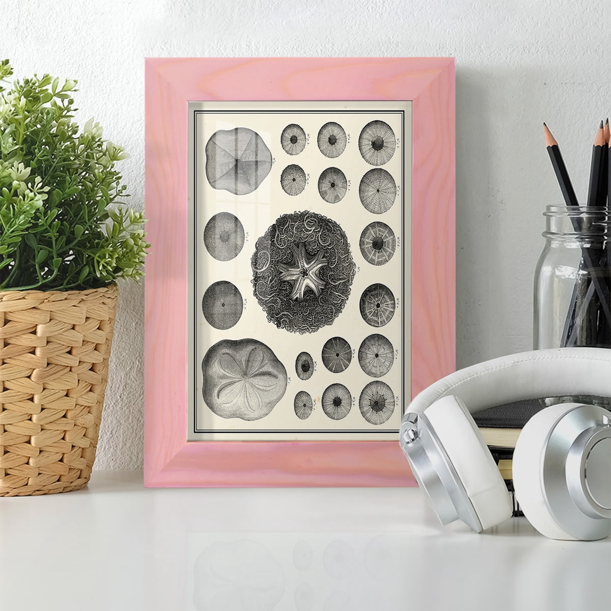 Aegean Collection I -Framed Print w/glass-Sunset Pink