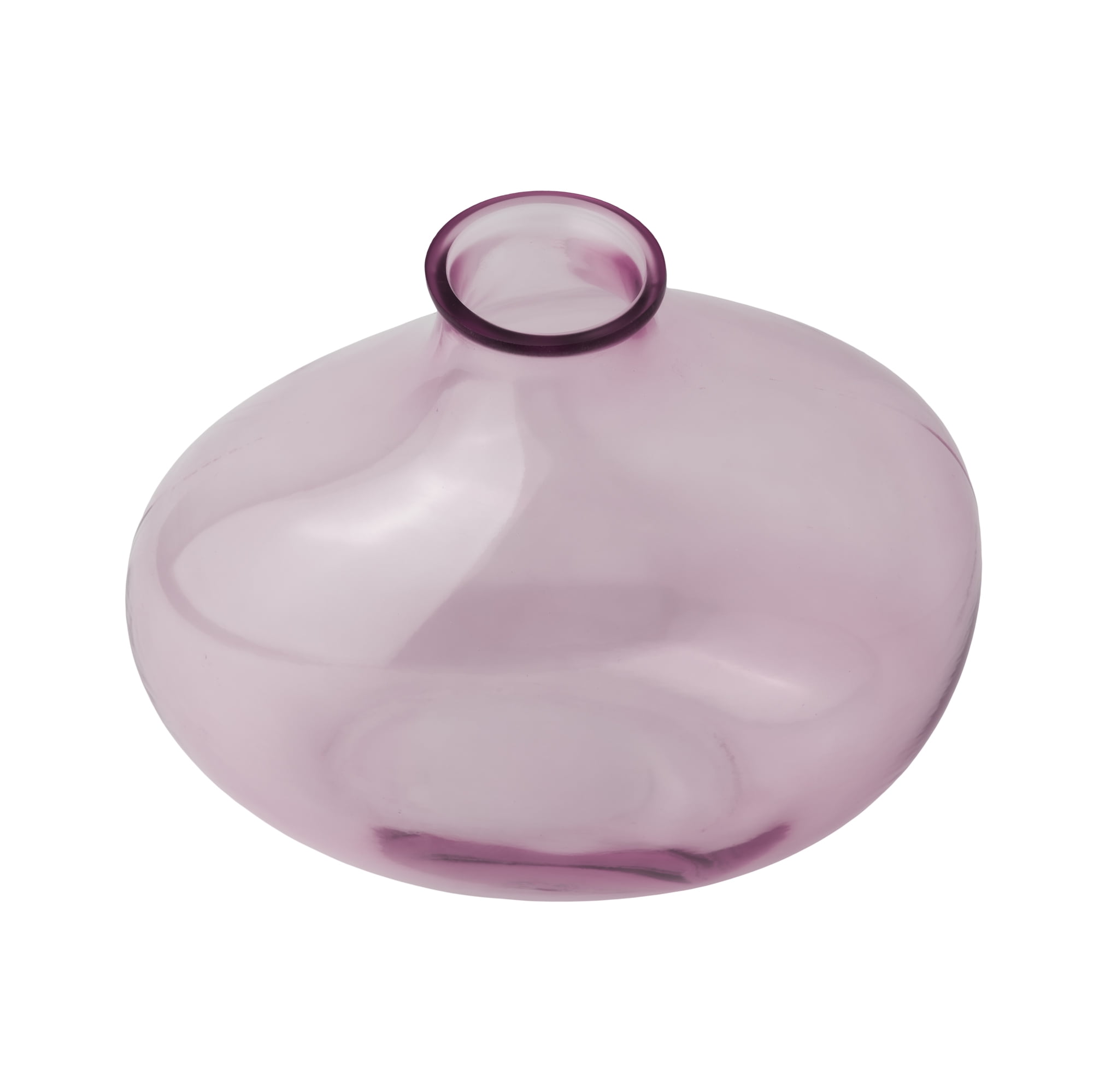 Mainstays Decorative Purple Glass Vase, 7.3 Inch Tall