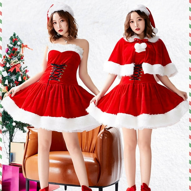 Falda Trajes Para Mujeres De Santa Claus Saco Papa Noel Vestido De - Main Image