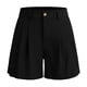 thumbnail image 5 of Pantalones Cortos de Ajuste Suelto para Mujeres Moda Casual Alta Cintura de Lino Mezcla Pantalones Cortos con Bolsillos, Poliéster Suave Recto Sólido Fondo de Verano para Diario, 5 of 6