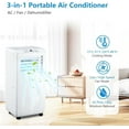 thumbnail image 2 of Kojooin 10000 BTU 3-in-1 Portable Air Conditioner – Cool, Fan, Dehumidify, Ideal for 350-450 Sq.Ft Rooms, 2 of 7