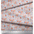 thumbnail image 3 of Soimoi Poly Georgette Fabric Leaves & Rose Flower Decor Fabric Printed Yard 42 Inch Wide, 3 of 3