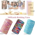 thumbnail image 5 of Fabric Knitting Yarn 160 Yards T-Shirt Yarn Soft Easy to Work with and Perfect for Making Purses, Crocheting Bag, Craft Project, Home Decor, Carpet - Rainbow, 5 of 5