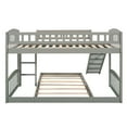 thumbnail image 6 of Bellemave Twin Over Twin Size Bunk Bed,Wood Floor Bunk Bed with Slide and Ladder for Teens (Gray), 6 of 11