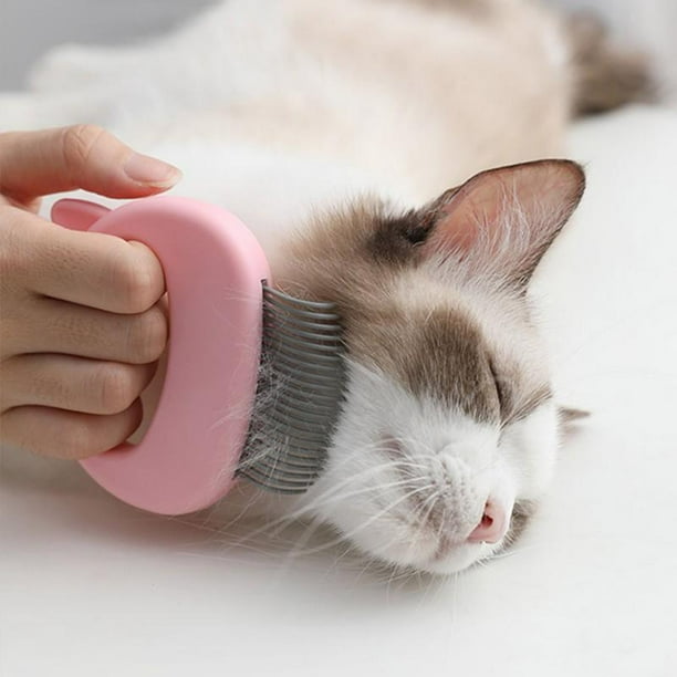 Pets Cat Massage Shell Comb, Grooming Hair Removal Shedding Cleaning Brush Only for Cats