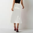 thumbnail image 4 of Aofany Womens High Waist Skirt Solid Satin Dress Zipper Elegant Skirt Skirt for Women, 4 of 4