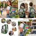thumbnail image 5 of Kuiaobaty Truck Print 3 Piece Clear Backpack Set for Kids 8-12 Heavy Duty Clear Bookbag and Lunch Bag with Side Pockets Roomy Transparent Bookbag with Pencil Case for School, 5 of 5