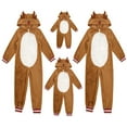 thumbnail image 6 of Pandaie Family Christmas Pajamas Matching Sets Womens Mens Kids Xmas Pjs Onesies Holiday Reindeer Sleepwear Outfits Plush Warm Winter Clothes Brown 2-3 Years, 6 of 8
