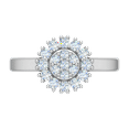 thumbnail image 3 of 1/2 Carat Diamond Ring Band in 14K White Gold (Ring Size 4.25), 3 of 5