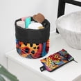 thumbnail image 6 of PhooArto Drawstring Cosmetic Bag, Barrel Shaped Portable Travel Makeup Bags, Rainbow Leopard Print Large Capacity Waterproof Multifunctional Bucket Toiletry Bag, 6 of 6