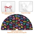 thumbnail image 4 of Lsque Colorful Excavator Print Christmas Tree Skirt, Tree Skirt with Ties or Velcro, Perfect for Holiday Decorations, Halloween, and New Year-36", 4 of 7