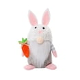 thumbnail image 6 of Trayknick Easter Bunny Plush Doll Rabbit Ears Flower/Carrot Cute Gift Happy Easter Desktop Faceless Gnome Stuffed Ornament Party Supplies, 6 of 8