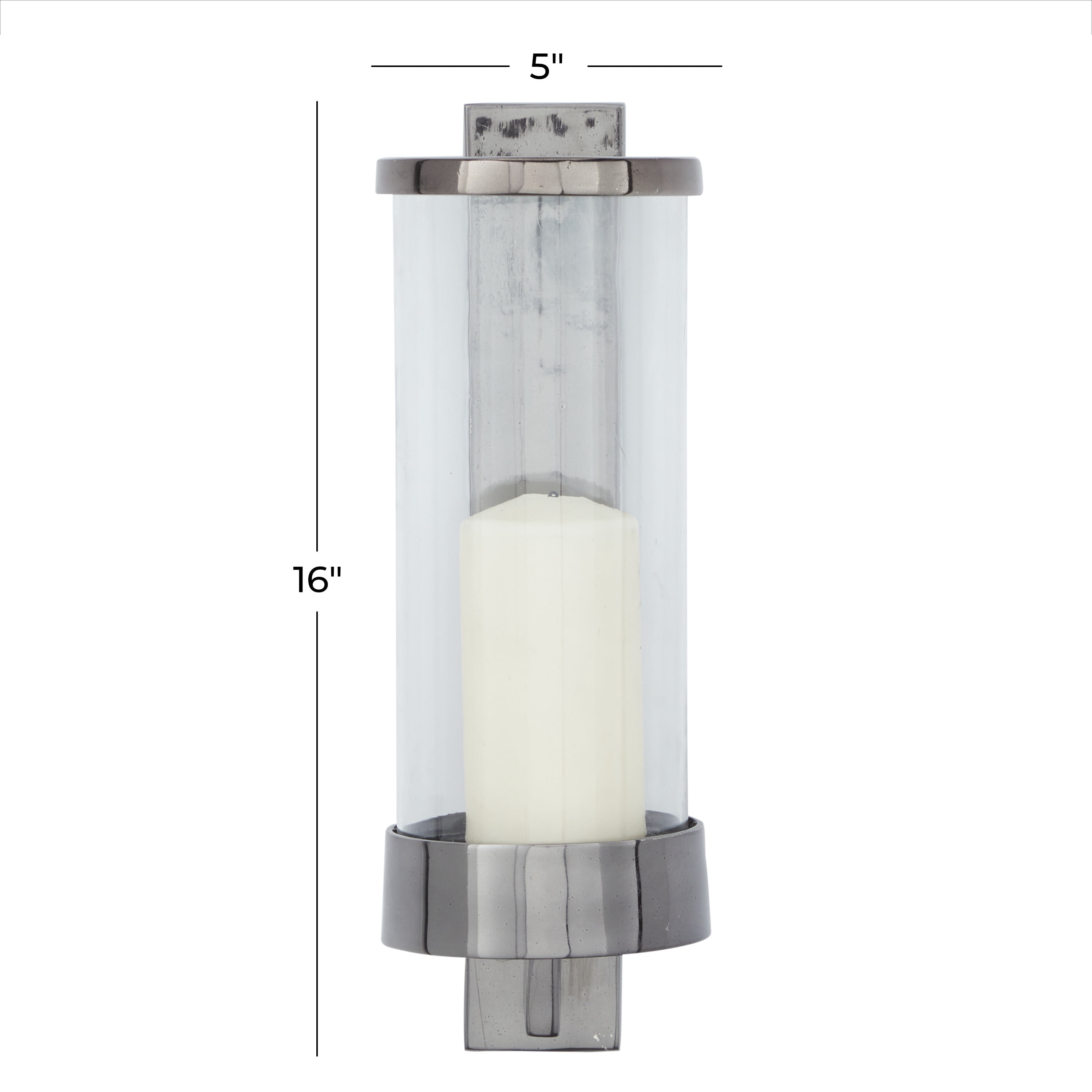 DecMode Gray Aluminum Wall Sconce