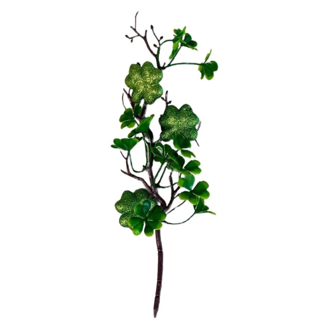 Ramas del Día de San Patricio Decoración de Plantas Verdes Simuladas de Aspecto Auténtico para Decoración de Recuerdos del Festival Irlandés ANGGREK Otros